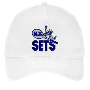 Vintage New York Sets World Team Tennis twill cap with seamless 5-panel front and retro logo in white