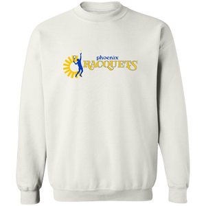 Retro Phoenix Racquets crewneck pullover sweatshirt featuring vintage WTT tennis team logo in white