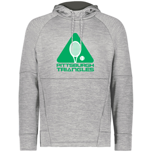 Pittsburgh Triangles WTT Tennis Performance Fleece Hoodie in Athletic Grey