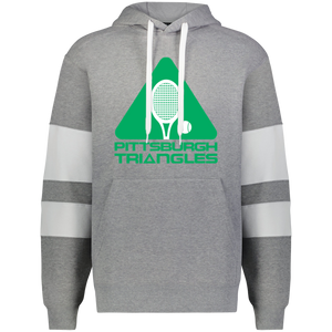 Pittsburgh Triangles WTT Tennis Athletic Fleece Hoodie in Charcoal Heather/White