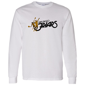 Retro San Diego Friars long sleeve shirt featuring vintage WTT tennis team logo in white