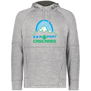 Seaport Cascades WTT Tennis Performance Fleece Hoodie in Athletic Grey