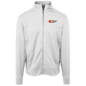 Retro Chicago Aces Full Zip Fleece Jacket featuring vintage WTT tennis team logo in white front view