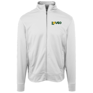 Detroit Loves Full Zip Fleece Jacket featuring vintage WTT tennis team logo in white front view