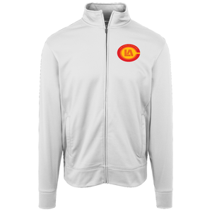 Los Angeles Strings Full Zip Fleece Jacket featuring vintage WTT tennis team logo in white front view