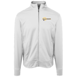 Denver Racquets Full Zip Fleece Jacket featuring vintage WTT tennis team logo in white front view