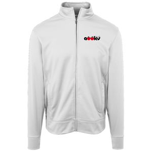New York Apples Full Zip Fleece Jacket featuring vintage WTT tennis team logo in white front view