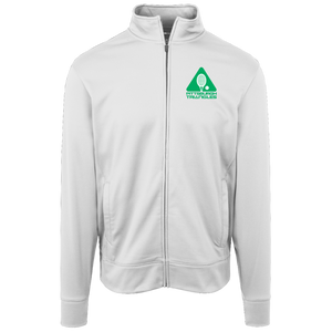 Pittsburgh Triangles Full Zip Fleece Jacket featuring vintage WTT tennis team logo in white front view