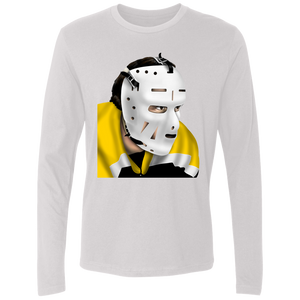 Ed Johnston Boston Bruins Goalie Mask Long Sleeve Shirt Cotton color White