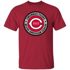 Cincinnati Tigers T-shirt Negro League Baseball color Cardinal Red Cincinnati Tigers T-shirt Negro League Baseball color Cardinal Red