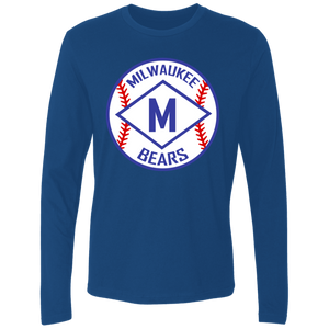 Milwaukee Bears Long Sleeve Shirt Negro League Baseball color Royal Blue Milwaukee Bears Long Sleeve Shirt Negro League Baseball color Royal Blue