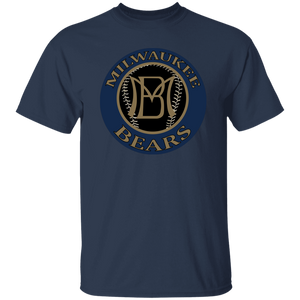 Milwaukee Bears T-shirt Negro League Baseball color Navy Milwaukee Bears T-shirt Negro League Baseball color Navy