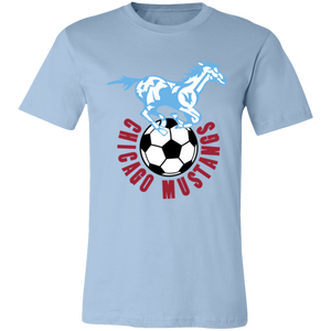 Chicago Mustangs T-shirt Premium NASL Soccer color Light Blue Chicago Mustangs T-shirt Premium NASL Soccer color Light Blue