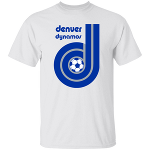 Denver Dynamos T-shirt Classic NASL Soccer color White Denver Dynamos T-shirt Classic NASL Soccer color White