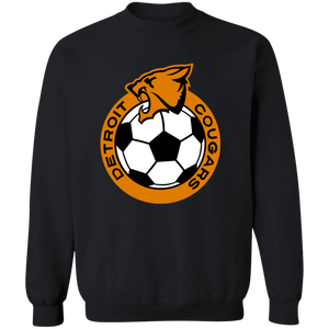 Detroit Cougars Sweatshirt Classic Crewneck NASL Soccer color Black Detroit Cougars Sweatshirt Classic Crewneck NASL Soccer color Black