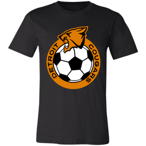 Detroit Cougars T-shirt Premium NASL Soccer color Black Detroit Cougars T-shirt Premium NASL Soccer color Black