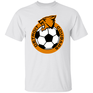 Detroit Cougars T-shirt Classic NASL Soccer color White Detroit Cougars T-shirt Classic NASL Soccer color White
