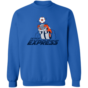 Detroit Express Sweatshirt Classic Crewneck NASL Soccer color Royal Blue Detroit Express Sweatshirt Classic Crewneck NASL Soccer color Royal Blue