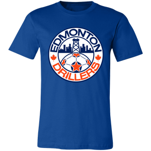 Edmonton Drillers T-shirt Premium NASL Soccer color Royal Blue Edmonton Drillers T-shirt Premium NASL Soccer color Royal Blue