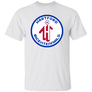 Hartford Bicentennials T-shirt Classic NASL Soccer color White Hartford Bicentennials T-shirt Classic NASL Soccer color White