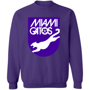 Miami Gatos Sweatshirt Classic Crewneck NASL Soccer color Purple Miami Gatos Sweatshirt Classic Crewneck NASL Soccer color Purple