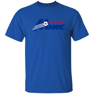 Montreal Manic T-shirt Classic NASL Soccer color Royal Blue Montreal Manic T-shirt Classic NASL Soccer color Royal Blue
