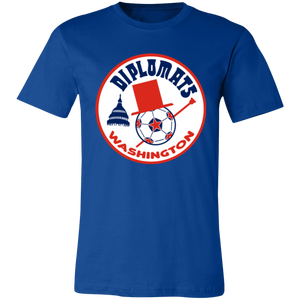 Washington Diplomats T-shirt Premium NASL Soccer color Royal Blue Washington Diplomats T-shirt Premium NASL Soccer color Royal Blue