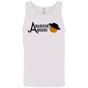 Anaheim Amigos ABA Tank Top T-shirt American Basketball Association Sleeveless Tee color White Anaheim Amigos ABA Tank Top T-shirt American Basketball Association Sleeveless Tee color White