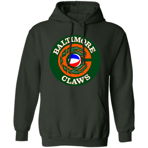 Baltimore Claws Hoodie Pullover Classic ABA Basketball color Forest Green Baltimore Claws Hoodie Pullover Classic ABA Basketball color Forest Green