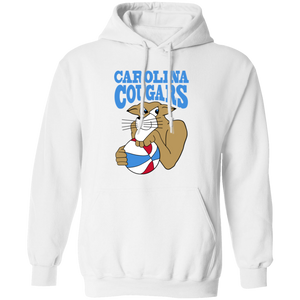 Carolina Cougars Hoodie Pullover Classic ABA Basketball color White Carolina Cougars Hoodie Pullover Classic ABA Basketball color White