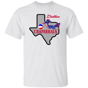 Dallas Chaparrals T-shirt Classic ABA Basketball color White Dallas Chaparrals T-shirt Classic ABA Basketball color White