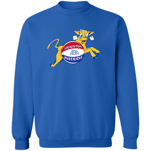 Houston Mavericks Sweatshirt Classic Crewneck ABA Basketball color Royal Blue Houston Mavericks Sweatshirt Classic Crewneck ABA Basketball color Royal Blue