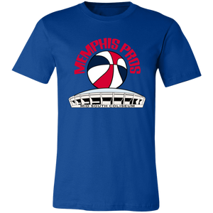Memphis Pros T-shirt Premium ABA Basketball color Royal Blue Memphis Pros T-shirt Premium ABA Basketball color Royal Blue