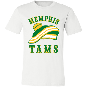 Memphis Tams T-shirt Premium ABA Basketball color White Memphis Tams T-shirt Premium ABA Basketball color White