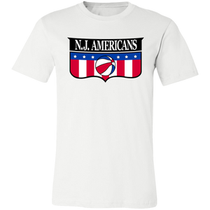 New Jersey Americans T-shirt Premium ABA Basketball color White New Jersey Americans T-shirt Premium ABA Basketball color White