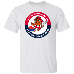 New Orleans Buccaneers T-shirt Classic ABA Basketball color White New Orleans Buccaneers T-shirt Classic ABA Basketball color White