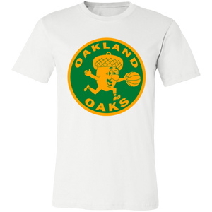 Oakland Oaks ABA T-shirt Premium American Basketball Association Team Tee color White Oakland Oaks ABA T-shirt Premium American Basketball Association Team Tee color White