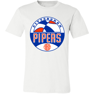 Pittsburgh Pipers T-shirt Premium ABA Basketball color White Pittsburgh Pipers T-shirt Premium ABA Basketball color White