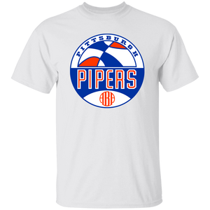Pittsburgh Pipers T-shirt Classic ABA Basketball Team Tee color White Pittsburgh Pipers T-shirt Classic ABA Basketball Team Tee color White