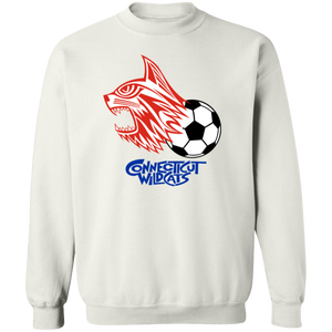 Connecticut Wildcats Sweatshirt Classic Crewneck ASL Soccer color White Connecticut Wildcats Sweatshirt Classic Crewneck ASL Soccer color White