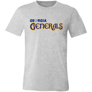 Georgia Generals T-shirt Premium ASL Soccer color Athletic Heather White Georgia Generals T-shirt Premium ASL Soccer color Athletic Heather White