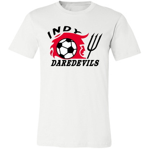 Indianapolis Daredevils T-shirt Premium ASL Soccer color White Indianapolis Daredevils T-shirt Premium ASL Soccer color White