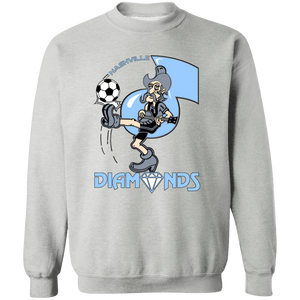 Nashville Diamonds Sweatshirt Classic Crewneck ASL Soccer color Sport Grey Nashville Diamonds Sweatshirt Classic Crewneck ASL Soccer color Sport Grey