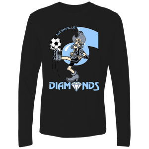 Nashville Diamonds Long Sleeve Shirt Legend ASL Soccer color Black Nashville Diamonds Long Sleeve Shirt Legend ASL Soccer color Black