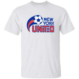 New York United ASL T-shirt American Soccer League Team Tee color White New York United ASL T-shirt American Soccer League Team Tee color White