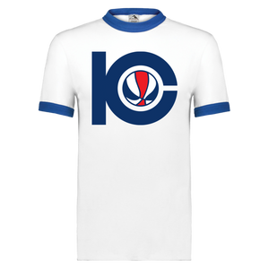 Kentucky Colonels ABA Ringer T-shirt American Basketball Association Team Tee color White/Royal Blue Kentucky Colonels ABA Ringer T-shirt American Basketball Association Team Tee color White/Royal Blue
