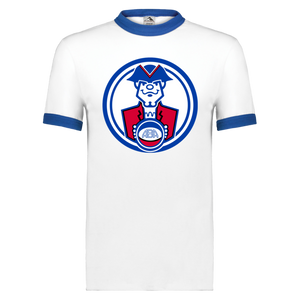 Virginia Squires ABA T-shirt Ringer American Basketball Association Team Tee color White/Royal Blue Virginia Squires ABA T-shirt Ringer American Basketball Association Team Tee color White/Royal Blue