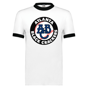 Atlanta Black Crackers T-shirt Ringer Negro League Baseball color White/Black Atlanta Black Crackers T-shirt Ringer Negro League Baseball color White/Black