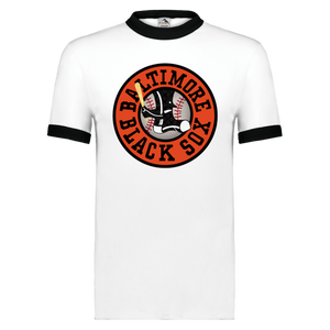 Baltimore Black Sox T-shirt Ringer Negro League Baseball color White/Black Baltimore Black Sox T-shirt Ringer Negro League Baseball color White/Black