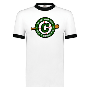 Chattanooga Black Lookouts T-shirt Ringer Negro League Baseball color White/Black Chattanooga Black Lookouts T-shirt Ringer Negro League Baseball color White/Black